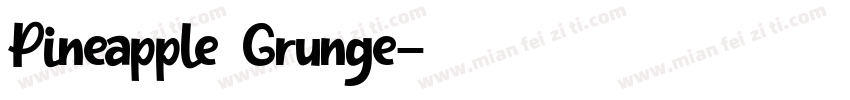 Pineapple Grunge字体转换